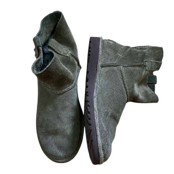 UGG Womens Leather Suede Mini Unlined Bootie‎ Size 9 Green - Picture 1 of 13